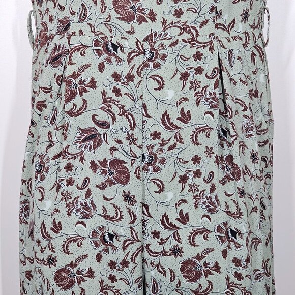 Ivy City Paisley Print Sleeveless Ruffled V-Neck Jumpsuit Wide Leg Women's Small - Picture 9 of 16